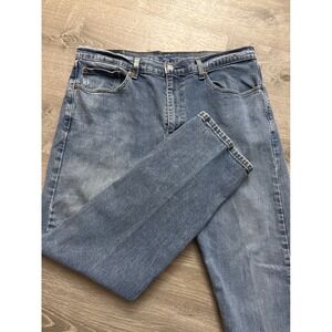 Levi Strauss Men 505 Blue Wash Denim Jeans Straight Leg Classic Fit 36x 28